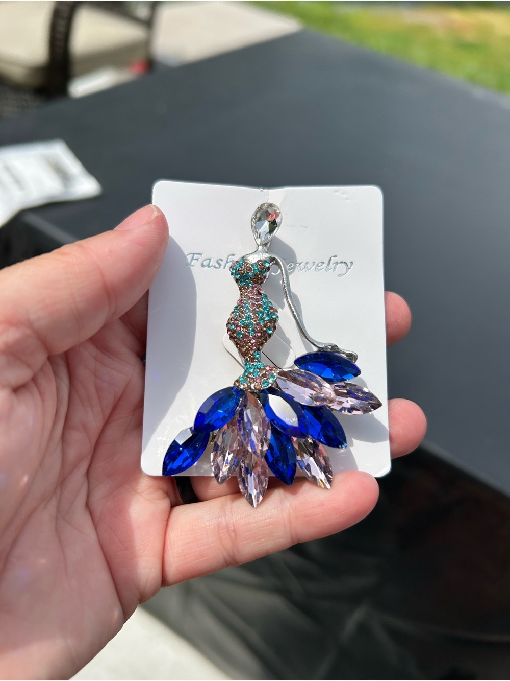 4/$50 Fashion Jewelry Blue and Purple Mermaid Brooch
